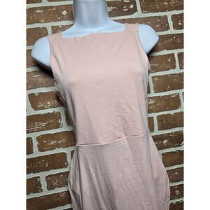 Asos Dress Womens Sz 4‎  Open Back Summer Square Top Sleeveless Midi Body con